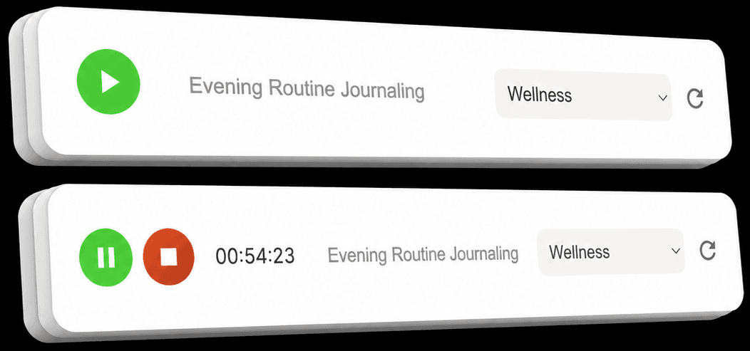 Start stop session in Notion UI