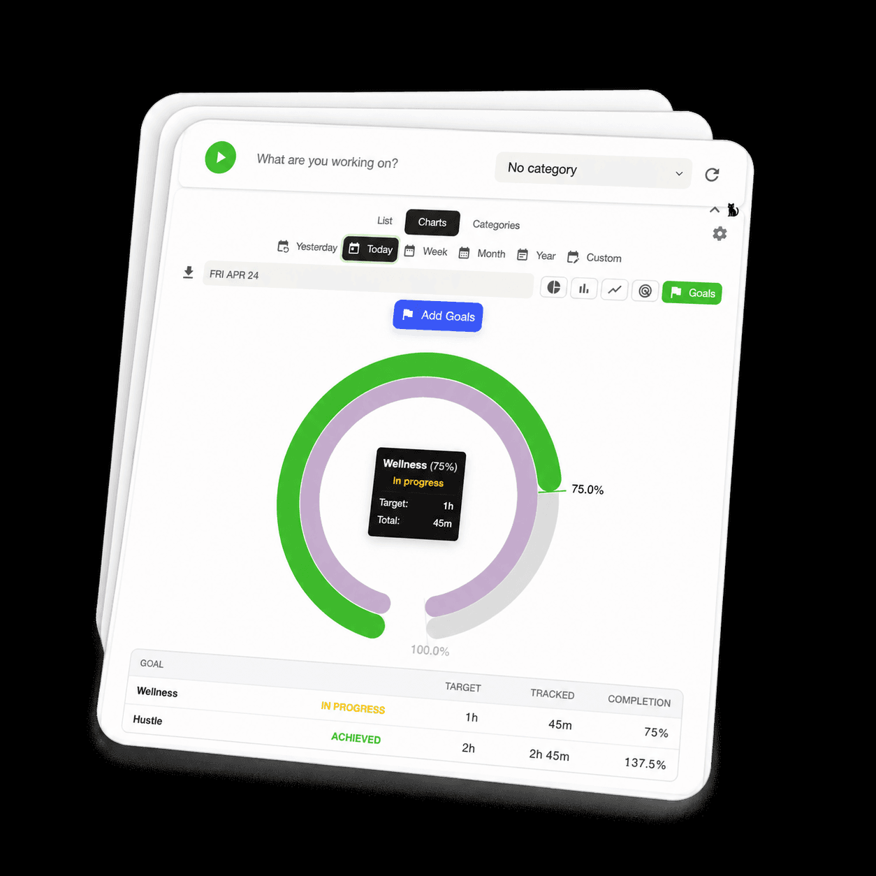 Time trace in Notion UI