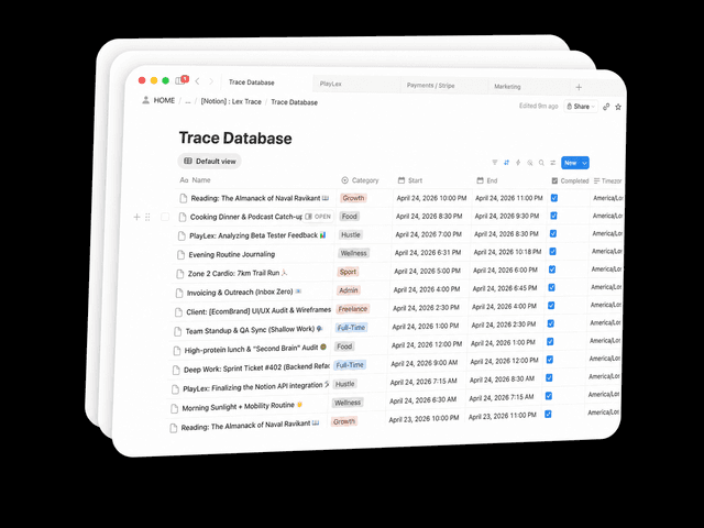 Lightweight setup in Notion UI